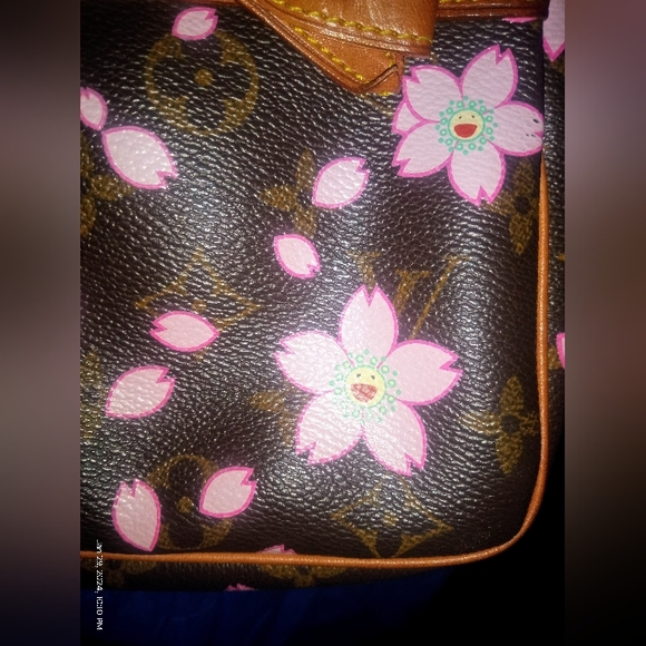 Louis Vuitton x Takashi Murakami Monogram Cherry Blossom Pochette Accessoires - Picture 4 of 13